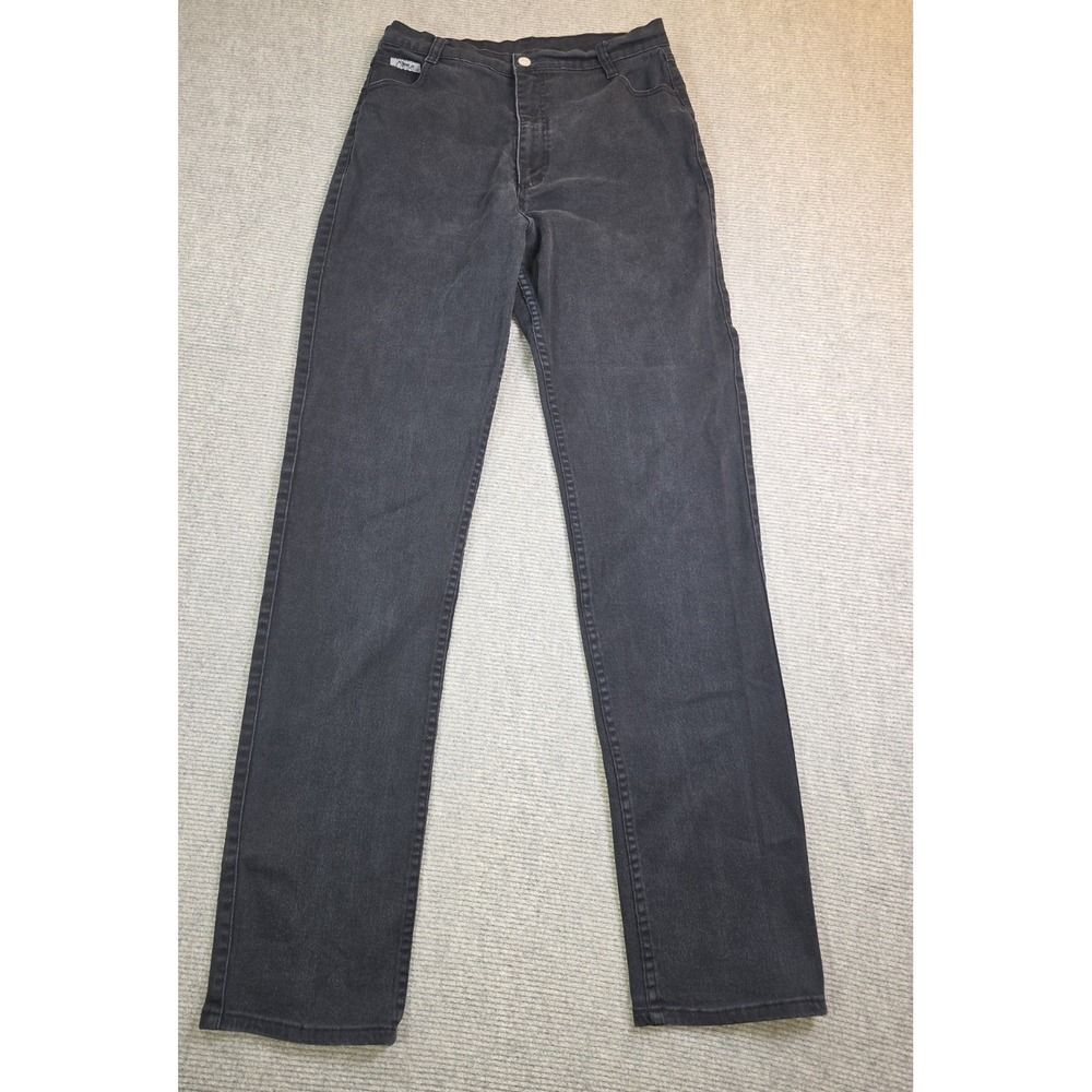 VTG Roper Womens Black Bareback High Rise Straight Leg Western Jeans Sz 15 Tall